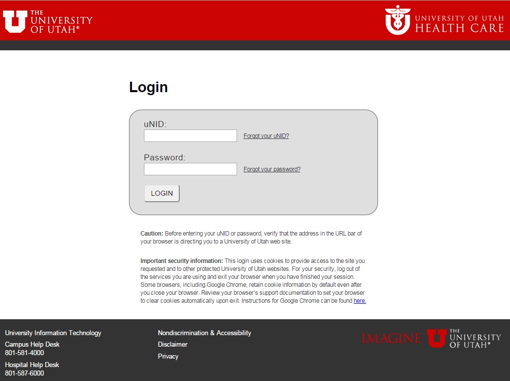 This is a screen shot of the redesign CAS log-in page.