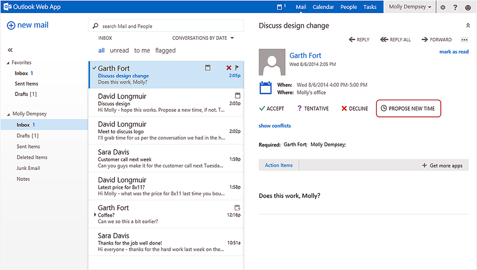 The new O365 UMail interface will look similar to this.