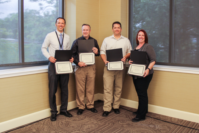 Winner Peter Panos, and nominees Doug Kenner, Brad Grow and Kiston Finney.