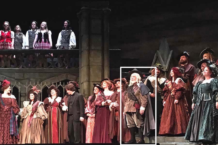 Nelson LeDuc during curtain call of Utah Opera's production of Donizetti's "Lucia di Lammermoor," Friday, March 17, 2017.