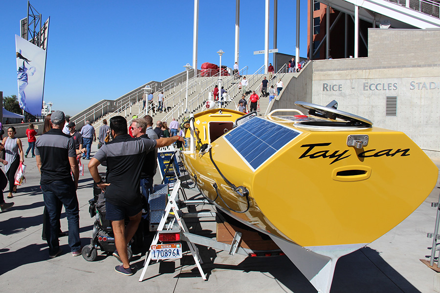 The ROW4ALS row boat, sponsored by University of Utah Health, will carry a 5-person crew during a strenuous multi-week, 3,000-mile fundraising race for ALS research that begins on December 12, 2018.