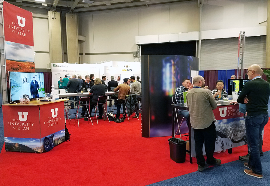 UIT's Center for High Performance Computing booth at the SC18 conference.