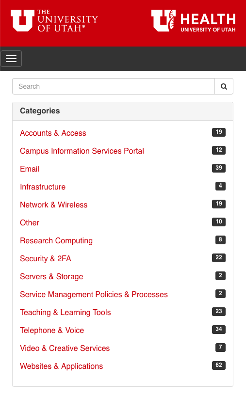 UIT's Knowledge Base (KB) is an online library with instructions and general information for the U community on IT-related systems and services.