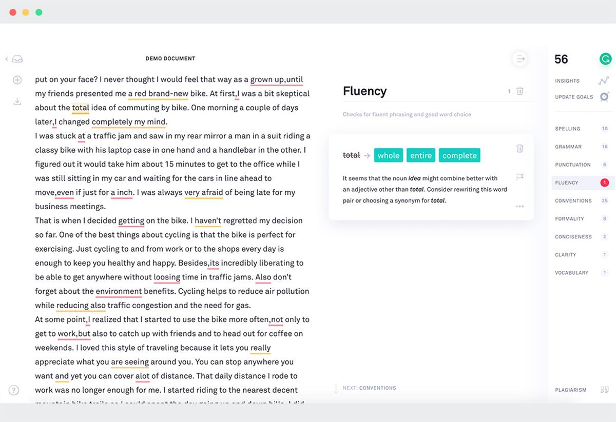 grammarly free writing