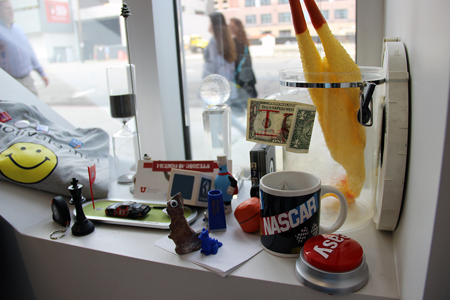 Some of the trinkets and random items left to Moeller from departing USS employees.