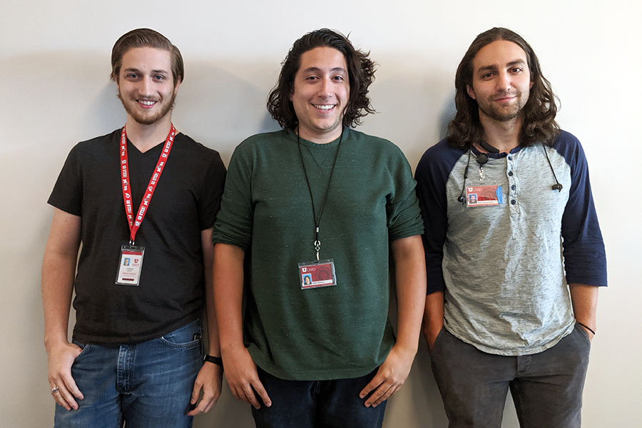 L-R: Automation Specialist Chadd Barney, Network Ops Engineer Derek Paniagua, and Network Edge Engineer Nick Bradberry.