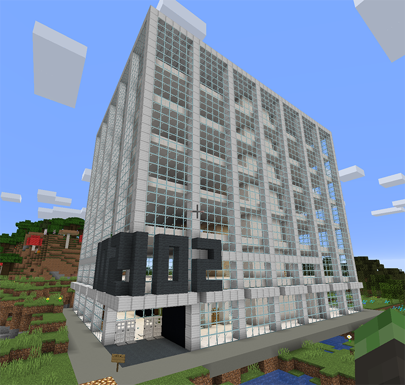 "The last thing you’d expect to see when running from a monster in Minecraft is 102 Tower," said one of the creators of the virtual version of the office building