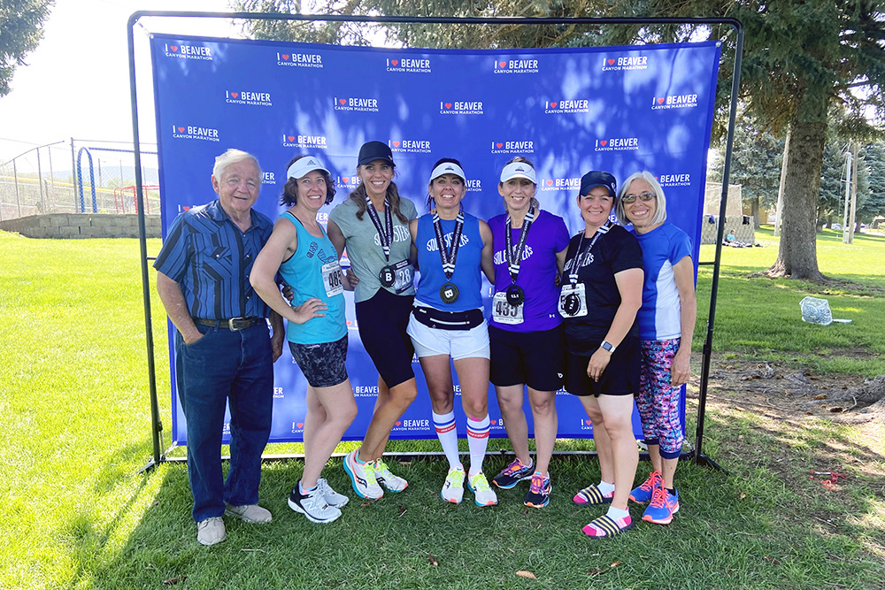 L-R: Gary Johnson, Rachael Sheedy, Sarah Bradshaw, Becca Albrecht, Ruth Carter, Esther Rigby, and Sandy Johnson.