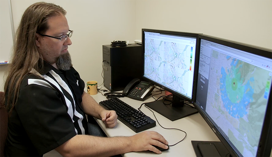 Kirk Webb, associate director of the POWDER project and research associate in the School of Computing, discusses his role in this screenshot of a video produced by UETN.