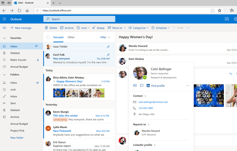 The Microsoft Exchange Online migration will come with a new interface for UMail in Outlook Web Access (OWA).