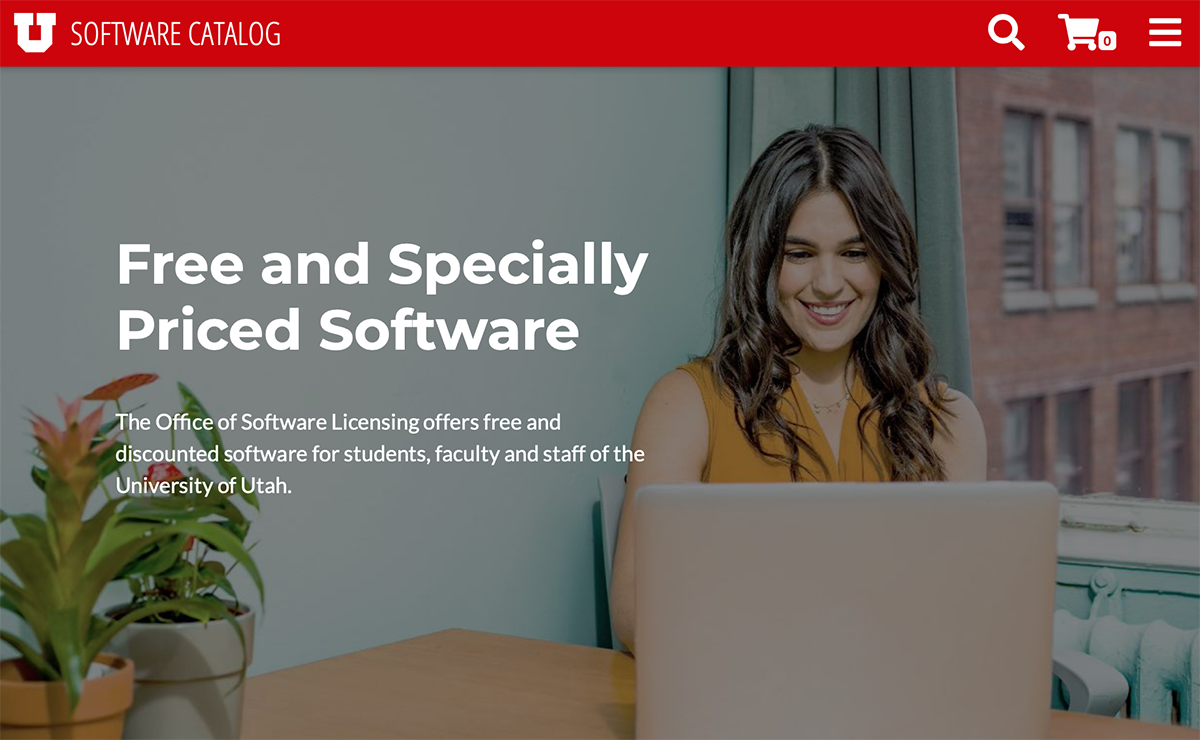 The new software catalog portal for U staff and faculty boasts an easier-to-navigate user interface.