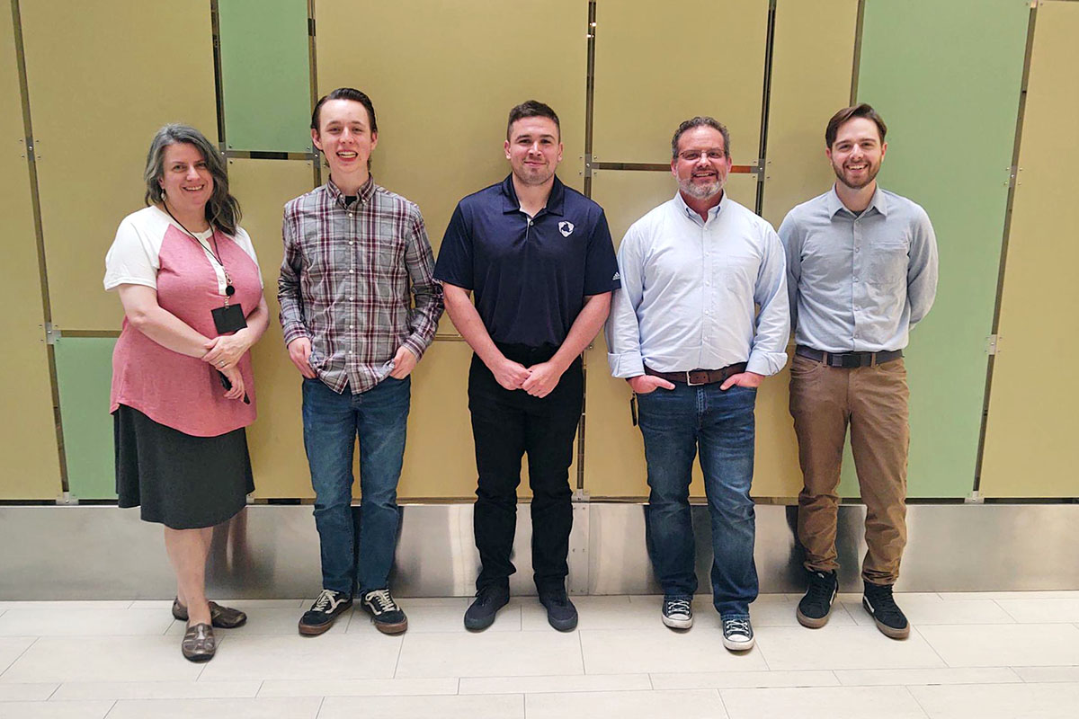 The Constituent Relationship Management team in UIT, L-R: Michelle Boyd, Andrew Sumsion, Doug Lloyd, Brandon Gresham, and Tom Brundige. 