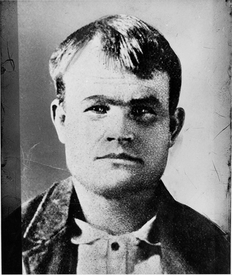 Robert Leroy Parker, better known as Butch Cassidy, as photographed in 1894 at the Wyoming Territorial Penitentiary (image courtesy of J. Willard Marriott Library).