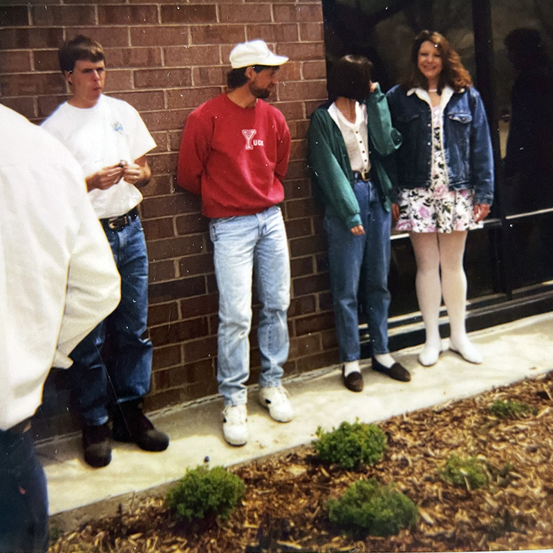 Davis, far left, appears in this undated photo, courtesy of Syndi Haywood.