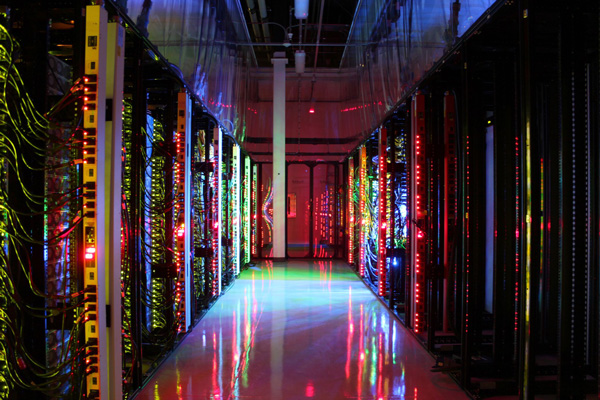 Inside the Downtown Data Center, which UIT began to fully occupy in 2012.