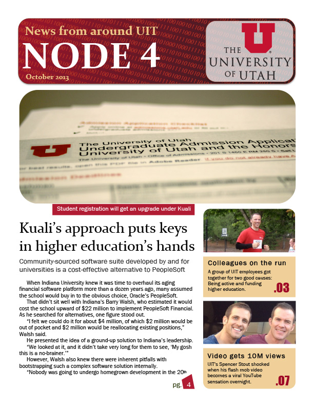 The first edition of the Node 4 newsletter (October 2013)