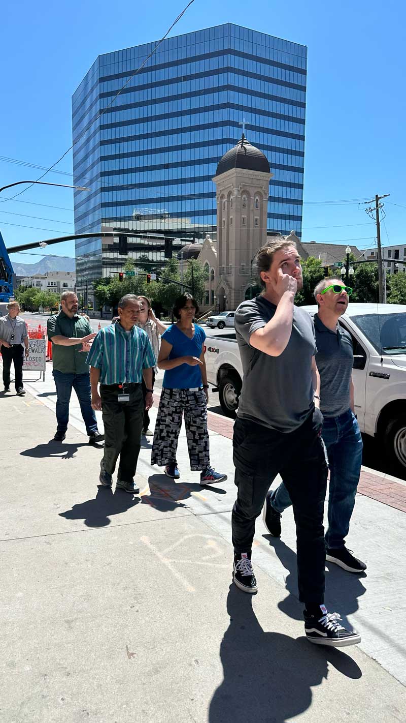 Some DCIO employees walked the block around 102 Tower twice a week as part of a six-week walking challenge.
