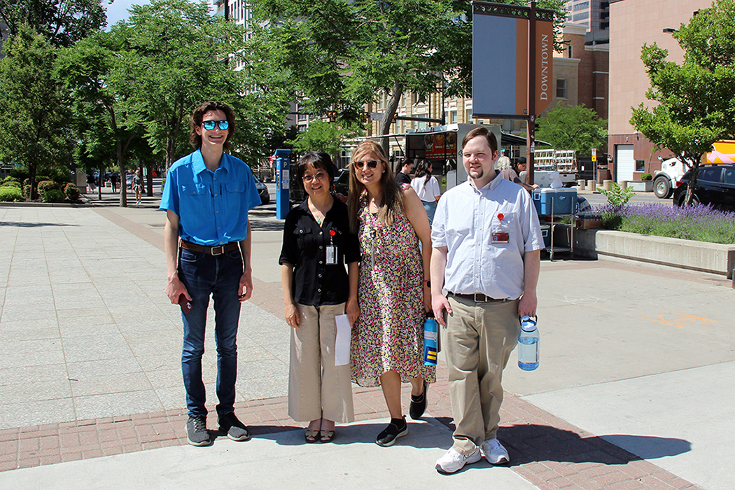 DCIO employees take part in a scavenger hunt in downtown Salt Lake City on June 12, 2024. 