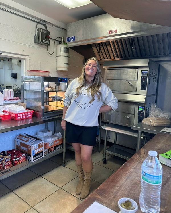 Winters poses for a photo inside the Snack Shack. (Photo courtesy of Heather Birky Winters)