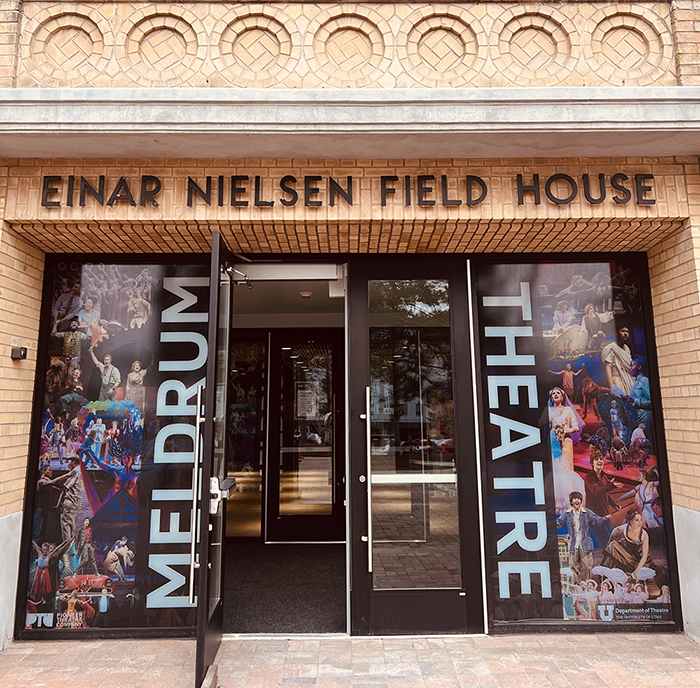 Entrance to the Meldrum Theatre at the Einar Nielsen Fieldhouse (image courtesy of BW Productions)