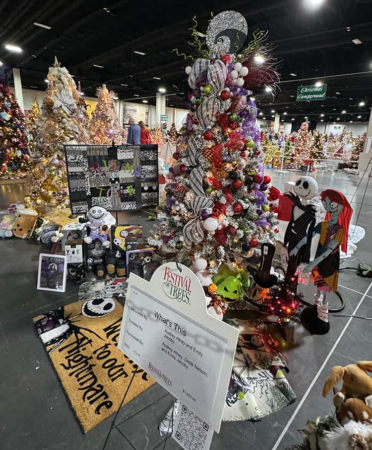 “The Nightmare Before Christmas” tree that Emily Jacoby and her mother donated on behalf of Rodgers for the annual Festival of Trees. (Courtesy of Emily Jacoby)