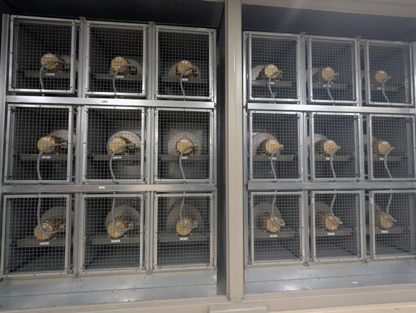 Temperature, humidity, and air quality are carefully controlled through fans, humidifiers, and air filtering.