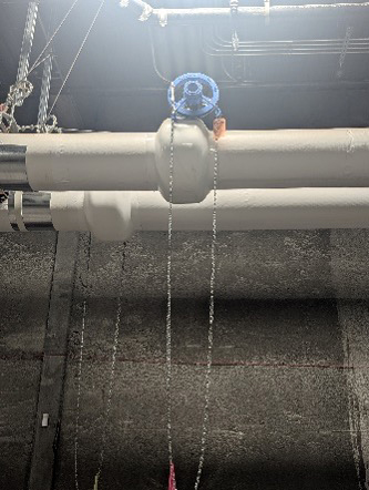 Bolstering the redundancy, chilled water pipes have manual valves, should automation fail.