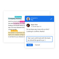 In Google Docs, users can write and edit at the same time, as well as leave comments.