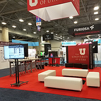 The University of Utah's exhibitor booth at the SC22 conference held November 13-14, 2022 in Dallas, Texas