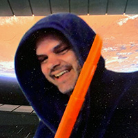 Robert Lake, a security administrator on the PeopleSoft Architecture & Security Administration Team in UIT’s University Support Services, dressed as a Jedi.