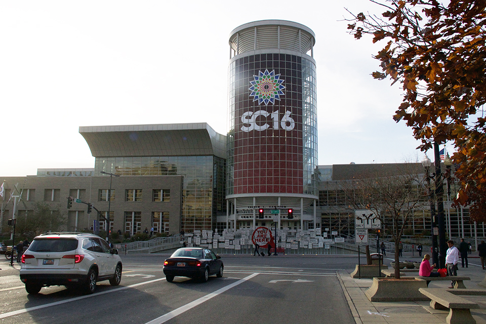 The Salt Palace Convention Center in downtown Salt Lake City.