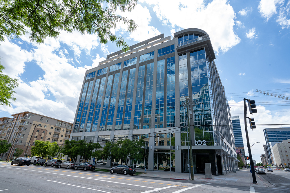 102 Tower is the downtown office building for a number of U organizations, including UIT. The image above is courtesy of the University of Utah.