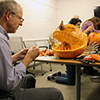 USS pumpkin-carving contest. Dan Thornley earned second place for "Now Hiring."
