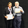 2019 UIT All-Hands Meeting: L-R: 25 years of service honorees Lisa Kuhn and Nelson Leduc