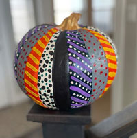 Emily Jacoby's patchwork pumpkin.