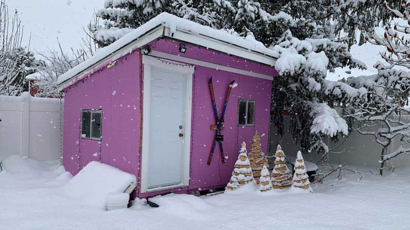 Brian Harris built a shed during the pandemic.