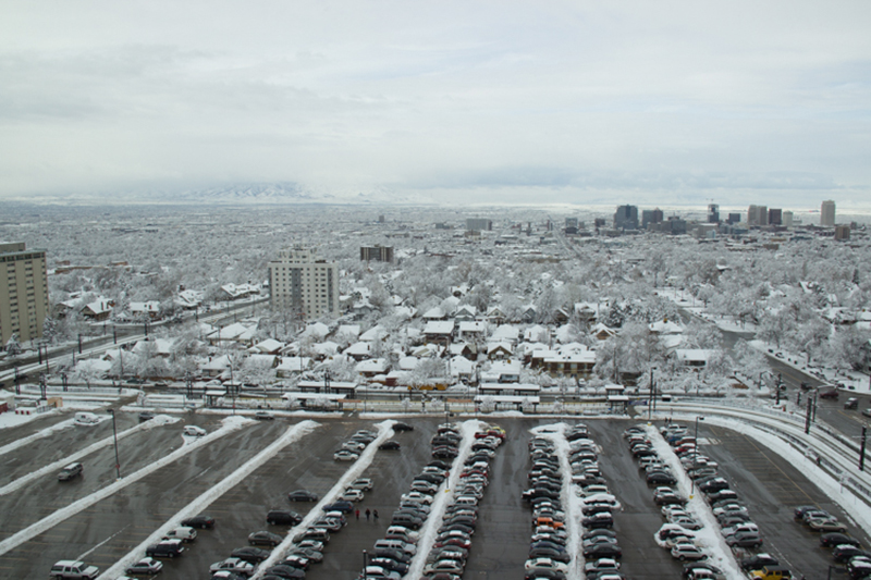 The UIT Holiday Luncheon in December of 2015 reached new heights after relocating to the sixth floor Varsity Room in Rice-Eccles Stadium.