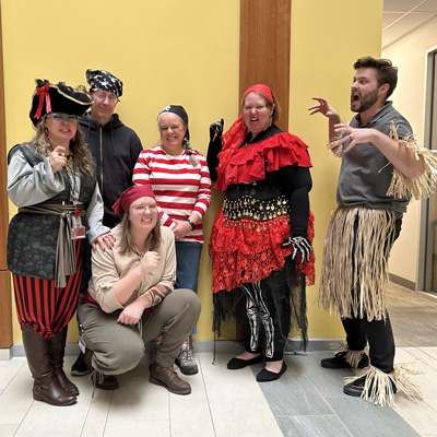 Employees dressed as pirates for the DCIO Halloween contest on October 30, 2024. (Courtesy of Abbey Allen)