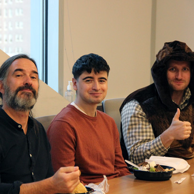 DCIO employees eat lunch during Halloween festivities on October 30, 2024.