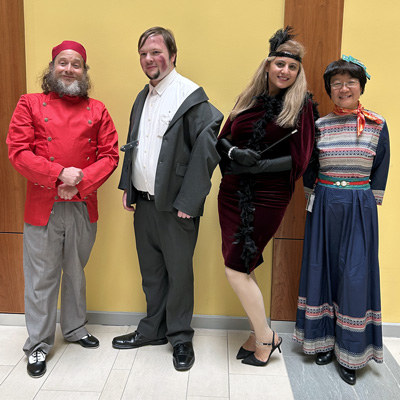 DCIO employees dressed as “Clue” characters for the DCIO Halloween contest on October 30, 2024. (Courtesy of Abbey Allen)