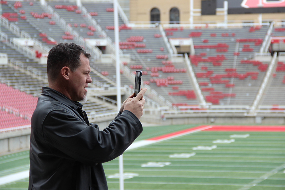 Guests enjoyed a unique view of the football field