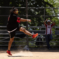 Monty Kaufusi (CTO) kicks the ball. (Photo by Thanh Nguyen)