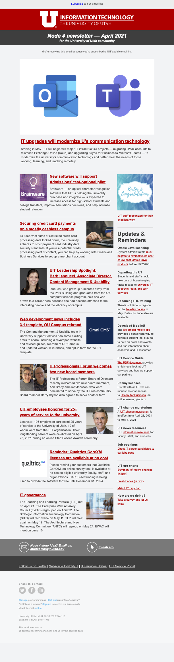 Node 4 newsletter — April 2021 Node 4 newsletter — April 2021