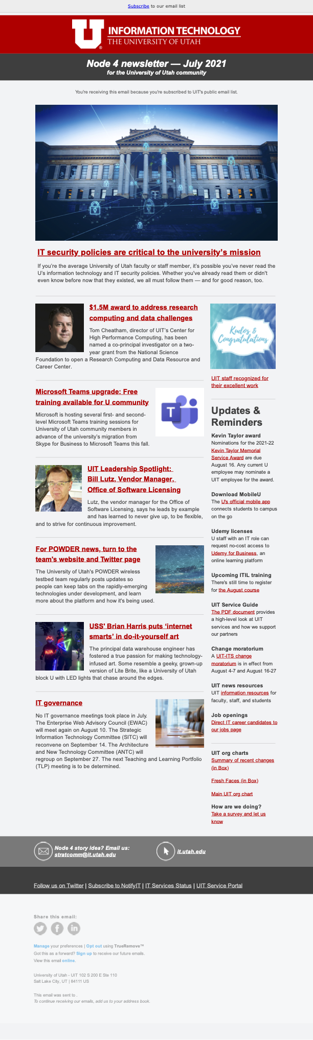 Node 4 newsletter — July 2021 Node 4 newsletter — July 2021