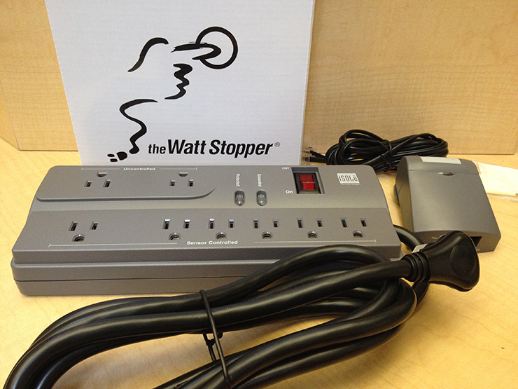Facilities Management installed 200 Watt Stopper Isolé IDP-3050s at workstations to automatically turn off monitors, task lighting, and other equipment often left on long after someone leaves.