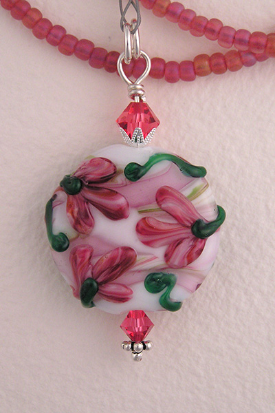 Glass bead necklace by Lani Twitchell